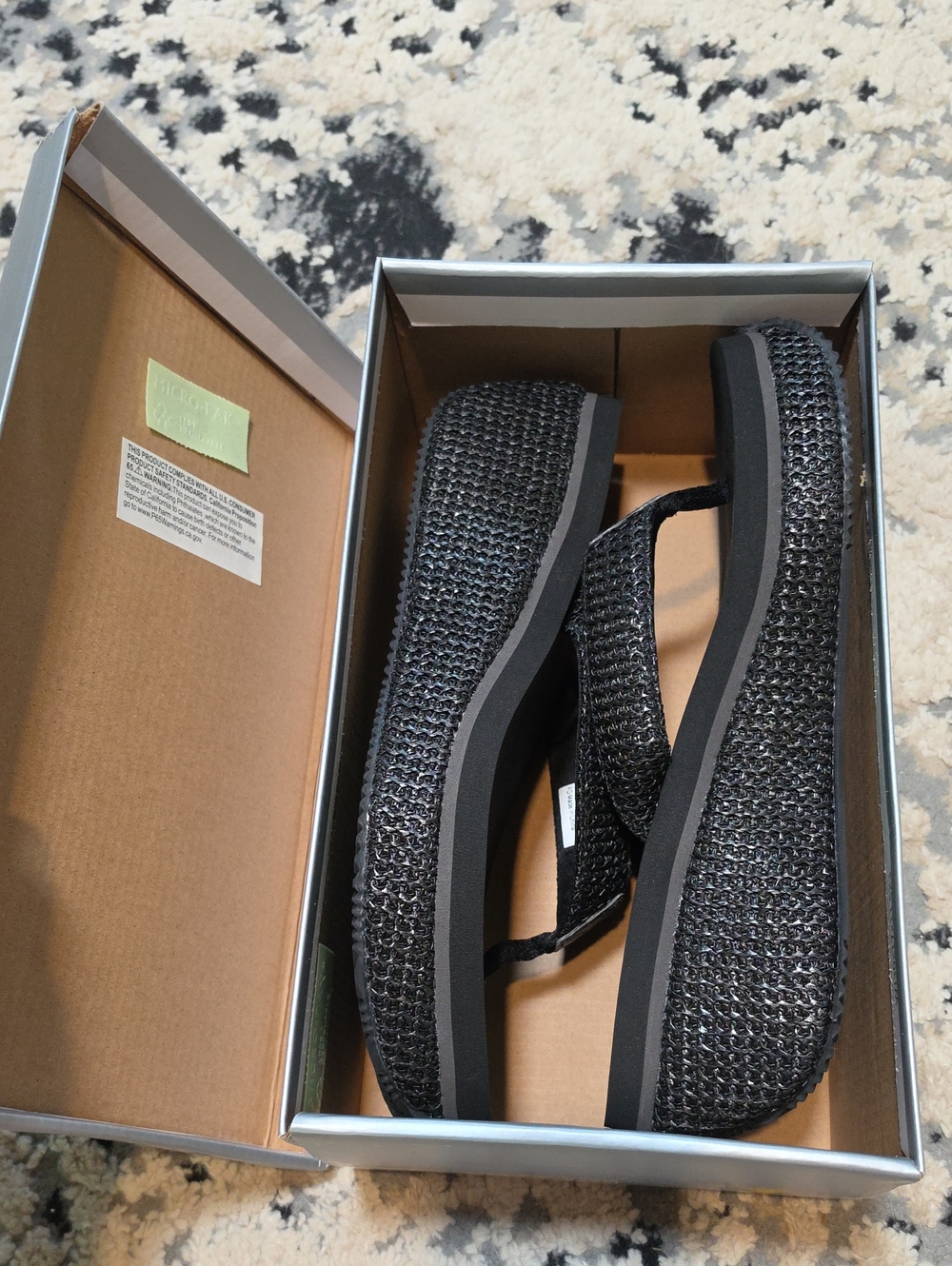 Volatile Black Thong Wedge Sandal - Women - Picture 6 of 6